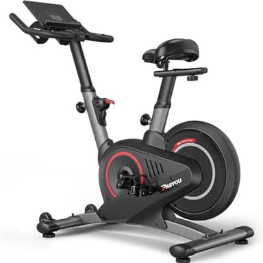 PASYOU S40 Cyclette professionale, Allenamento cardio indoor, Silenzioso e Sicurezza Stabile, bici da fitness con resistenza magnetica, cyclette a casa Sensori di Pulsazioni,130kg capacità