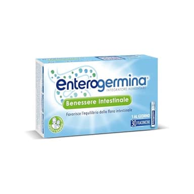 Enterogermina Benessere Intestinale, Fermenti Lattici Probiotici, Integratori Adulti e Bambini 3+ Favorisce l’Equilibrio della Flora Batterica Intestinale, Senza Glutine (30 Flaconcini/5 ml)