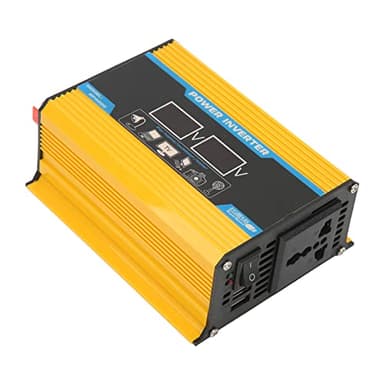 Inverter di Alimentazione per Auto, Inverter da 12V a 220V Leggero 300W per Camper (Giallo)