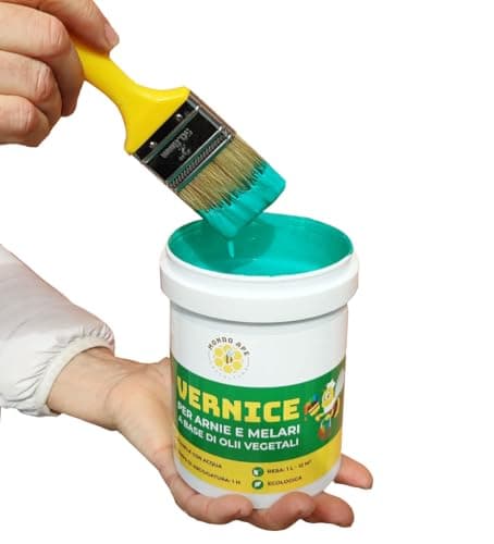 Mondo Ape Vernice Ecologica per Arnie e Melari,100% Naturale a Base di Oli Vegetali, Olio di Lino - Apicoltura Verde