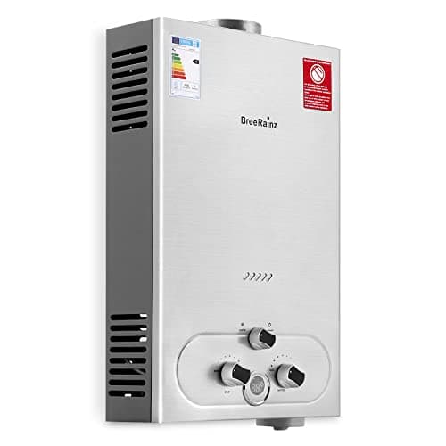 20LPM Scaldabagno Gas, 40KW Scaldabagno a Gas GPL con Pressione dell'Acqua Super Bassa di 0,1 bar Disponibile per Doccia e su Richiesta, Funzionamento a Propano Butano