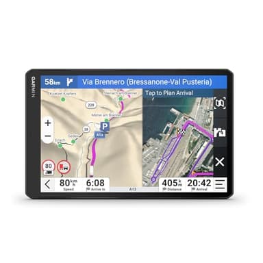 Garmin dēzl LGV1020, GPS per autocarri con display luminoso da 10'', informazioni sul traffico in tempo reale, assistenza vocale, itinerari personalizzati, mappe UE, avvisi meteo