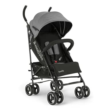Passeggino KikkaBoo BEETLE, Passeggino da viaggio fino a 22 kg, Pieghevole, Leggero, Compatto, Grigio