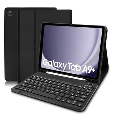 Custodia con Tastiera per Samsung Galaxy Tab A9+ /A9 Plus 11 Pollici 2023 (SM-X210/X216/X218), Layout Italiano Bluetooth Tastiera per Samsung A9+ 11", Custodia Tastiera per Samsung Tab A9 Plus, Nero