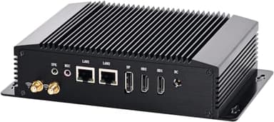 Partaker Industrial Computer, IPC, Fanless Mini PC, Intel N100, Windows 11 Pro or Linux Ubuntu, I1, 4 x USB, 2 x COM, 2 x LAN, DP, 2 x HDMI, 8G RAM 256G SSD