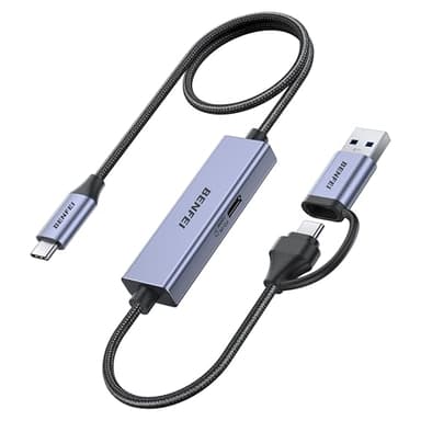 BENFEI Scheda di acquisizione video/audio USB C che supporta Full HD 1080P 60FPS per streaming, registrazione, gioco, compatibile con Switch, PS4, PS5, Xbox, funziona con PC/Windows/Mac OS