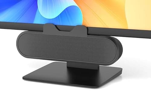 Plyee Audio Altoparlanti per Monitor, Altoparlanti per Computer Desktop PC, Altoparlante USB con Connettore USB A Type C Integrato, Facile da Fissare ai Monitor, 10W (Nero)