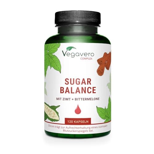Integratore GLICEMIA Vegavero® | 120 capsule | con Cromo, Gymnema Sylvestre, Cannella Ceylon e Momordica Charantia | Cromo LYNSIDE® + Picolinato | Senza Additivi | Vegan