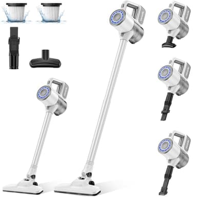 VersLife S6PRO Aspirapolvere Senza Fili, 30KPa Scopa Elettrica Potente con Design Senza Spazzole, Leggero e Senza Sacco, 30 Minuti di Autonomia, Ideale per Pavimenti e Peli di Animali Domestici