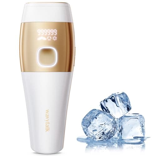 Epilatore Luce Pulsata per Donna e Uomo, Epilatore Laser con Raffreddamento Ghiaccio per Quasi Indolore e Risultati Duraturi, 24J Alta Energia Epilazione IPL per Viso/Schiena/Bikini/Corpo (Bianco)