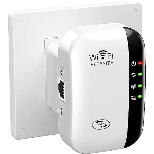 Ripetitore WiFi Potente per Casa Amplificatore WiFi Più Recente WLAN Ripetitore WiFi Extender 300Mbit/s 2.4GHz, Porta LAN, Supporta Modalità Ripetitore/Router/AP