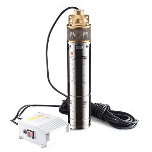 TIGMIG Pompa Sommersa Per Pozzi 750 W, 40m, Portata Max 2700 litri/h, Acciaio Inox 304, Protezione IP68, Pompa Immersione Sommergibile, Pozzi Profondi, Terreni Agricoli, Irrigazione, Drenaggio Cantine