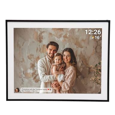 Denver PFF-1970 - Cornice digitale Wi-Fi - 19 pollici Full HD IPS Touch screen, software FRAMEO integrato, condivisione wireless, funzione timer, memoria da 32 GB, nero