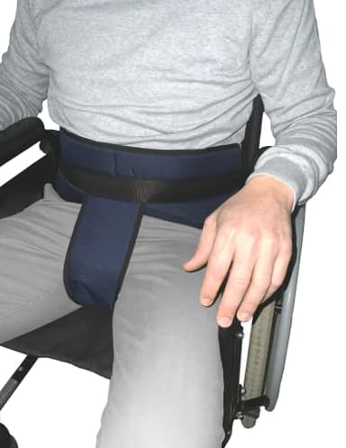 Gar Medical Cintura per sedia a rotelle XXL zona addominale e pelvica extra grande, alta protezione anti-caduta, taglia unica 300 cm regolabile