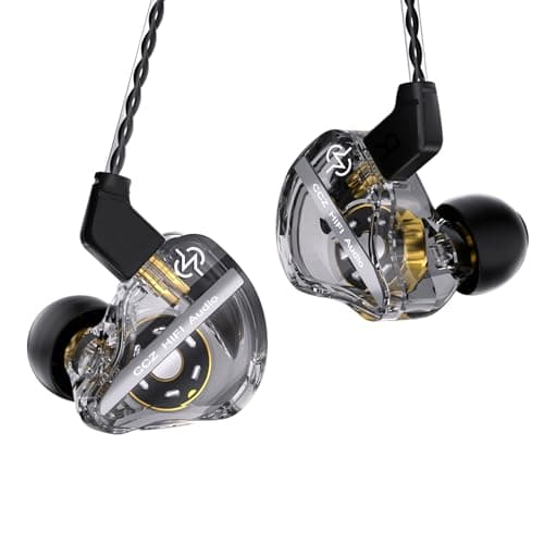Yinyoo CCZ DC01 PRO IEMS Cuffie In Ear, Bassi Scioccanti Auricolari con Filo, accordatura professionale a V, Leggere per PC Cuffie In Ear Monitor per Gaming FPS, ascolto di Musica