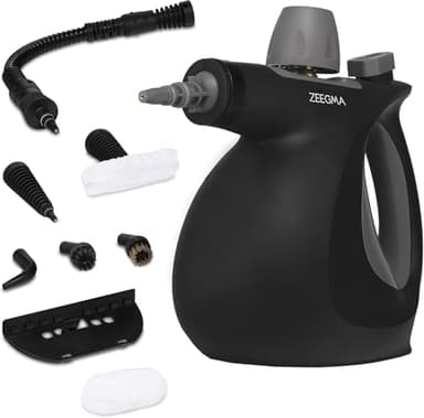 ZEEGMA Draden pulitore a vapore, pulitore a vapore portatile, pulitore ad alta pressione, aspirapolvere a vapore con 350 ml, serbatoio Set completo - 9 diversi accessori, tempo di riscaldamento rapido