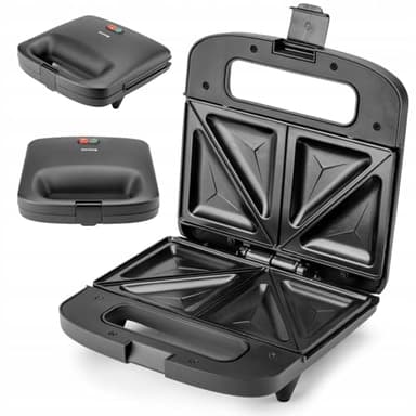 Huslog Tostapane, Macchina Per Sandwich, Sandwich 750W, Nero
