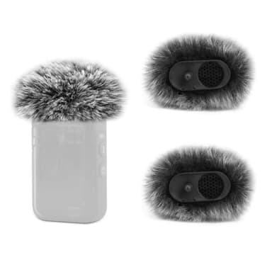 AUEFUDQ DJI Mic 2-2 confezioni di microfoni pelosi antivento antivento per microfono lavalier wireless DJI Mic 2 per registrazioni interviste