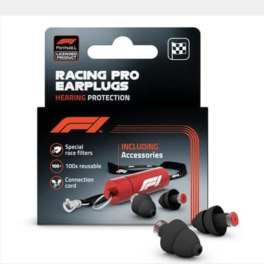 Alpine Formula 1® Race Tappi per le orecchie- Protezione dell'udito riutilizzabile per eventi e ambienti rumorosi – Riduzione del rumore di 22 dB – Protezione dell'udito Ultra Soft Comfort
