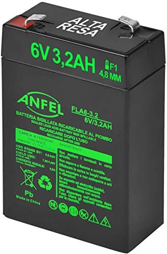BATTERIA ricaricabile al Piombo ermetica 6V 2,8Ah - 8799/415272001 PER BEGHELLI
