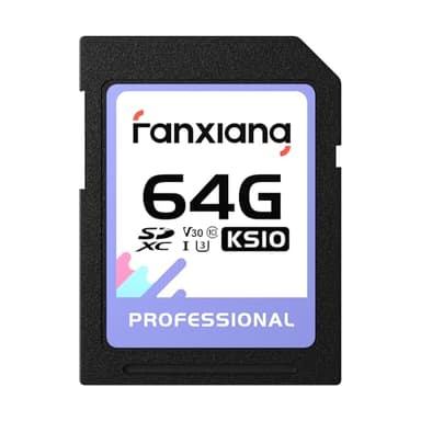 fanxiang Scheda sd 64GB - Scheda di Memoria SDXC UHS-I fino a 95MB/s in Lettura - Class 10, U3, V30 - SD Card per Fotografi Professionisti, Videografi, Appassionati, Video 4K UHD - KS10