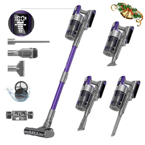 Redkey X18 Aspirapolvere - 33Kpa/500W/65Min, Scopa Elettrica Senza Fili con regolazione automatica intelligente della potenza di aspirazione, Aspirapolvere Senza Fili Potente 8-in-1 con LED