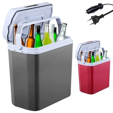 Arebos Contenitore refrigerante da 20 litri, per il raffreddamento e il mantenimento del caldo, mini frigorifero, termoelettrico, con modalità ECO | 12/230 V per auto e presa | frigo elettrico |