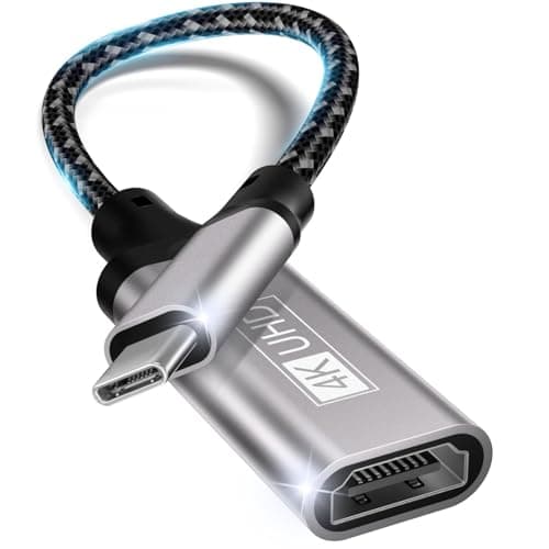 Adattatore HDMI USB C,Adattatore USB C HDMI 4K Thunderbolt 3/4 Compatibile con iPhone 16Pro/16Pro Max/16/15,MacBook Pro/Air,iPad Pro/Air,Pixelbook,Samsung Galaxy S/Note,Dell XPS 15/13,Surface Pro