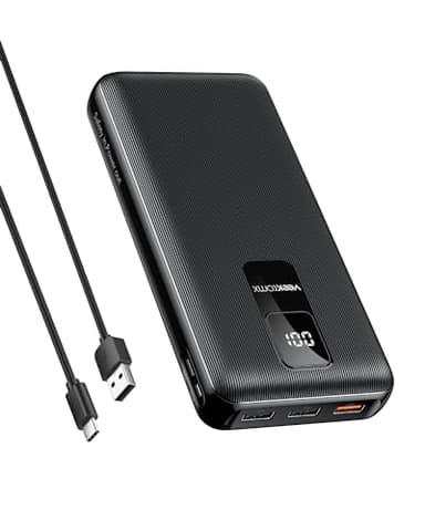 VEEKTOMX Power Bank 30000mAh Powerbank PD 20W Ricarica Rapida Caricatore Portatile con USB C In/Out 3 USB A Porte Batteria Cellulare Esterna per iPhone 16/15/14/13 Galaxy Samsung Google Tablet ecc