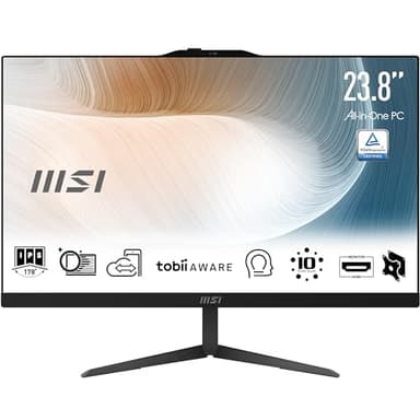MSI Modern AM242 12M-1244IT AIO Desktop - 23.8" IPS, Intel Core i5-1235U, 1920x1080 (FHD), 14ms, 8GB (DDR4 SDRAM), SSD 512GB, include tastiera e mouse cablati, webcam integrata - Windows 11 Home