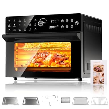 Friggitrice ad aria calda XXL da 30 l, mini forno con touch screen a LED, mini forno con convezione d'aria con 20 programmi e due modalità di cottura, 1800 W, friggitrice ad aria calda senza olio,