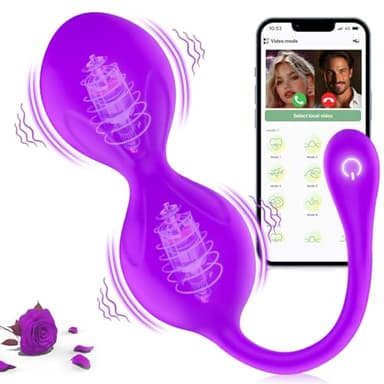 Vibratoreper Donna Professionale Clotoride Comando a Distanza con APP Sexytoysys Ovetto Vibrante Donna Telecomando Vibratore Clitoride Wireless Uomo Vibratoriper Donne Coppia Piccolo 9 Modalità(Lila)