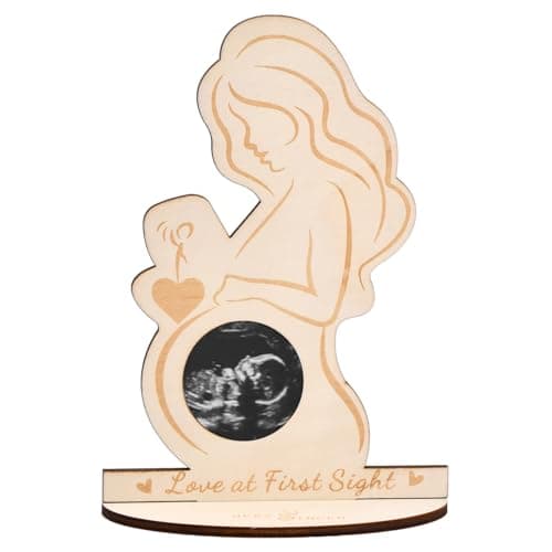 Volumoon Incinta Mamma cornice in Legno Cornice Ecografia Gravidanza Foto Cornice Immagine ad Ultrasuoni Bambino Immagine Ultrasuoni Cornice Sonogramma Foto Cornice Idee Regalo per Donne Incinta (A)