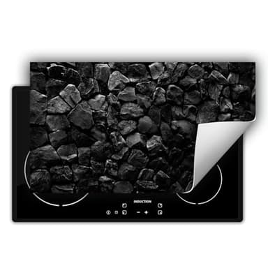 DarHaus Copri piano cottura induzione 90x52 cm - Tappetino antiscivolo avvolgibile per induzione - Pietra nera