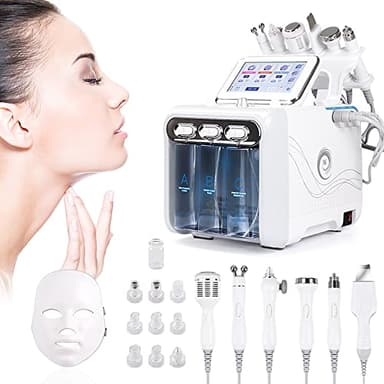 Macchina per la bellezza del viso con ossigeno all'idrogeno,7 in 1 Macchina per la pulizia del viso con aspirapolvere multifunzionale Spruzzatore per il viso professionale per spa,salone di bellezza