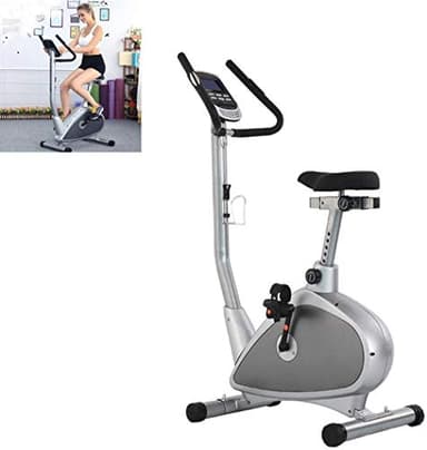 Cyclette Magnetica Verticale Fissa per Bicicletta con Regolazione della Resistenza elettromagnetica a 16 segmenti a Rullo Adatta per Palestra da Salotto Uptodate