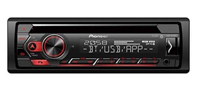 Pioneer Deh-S420Bt, Autoradio 1DIN, Sintonizzatore CD con RDS, Bluetooth, MP3, Ingresso USB e AUX, Sistema Vivavoce, App Smart Sync, Equalizzatore a 13 Bande, Controllo iPod