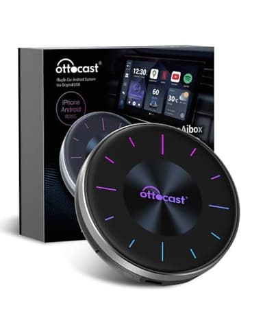 OTTOCAST P3 AI Box Carplay Android Auto Adattatore, OttoAibox Picasou3 8+128GB Android Auto Wireless Aibox Adapter per auto con CarPlay cablato Dal 2016
