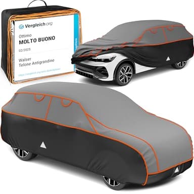 WALSER telo antigrandine per auto, Perma Protect SUV, prodotto Molto Buono* copertura per auto antigrandine, certificato dal TÜV Austria* telo protettivo idrorepellente, Copriauto Misura 8 SUV/VAN