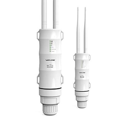 WAVLINK AC600 Dual Band - Ripetitore esterno WiFi, punto di accesso wireless, ripetitore/modalità Ap/Router/WISP, 2,4 GHz 150 Mbps + 5 GHz 433 Mbps, modello di PoE passivo, 100 m+,bianco