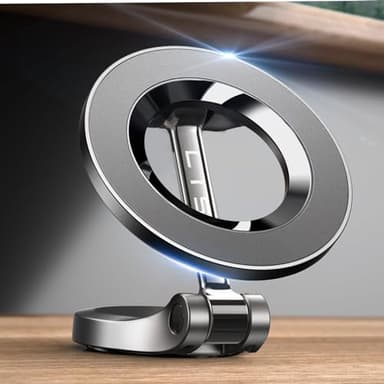 LISEN Porta Cellulare Auto per Magsafe,[24X N52 Calamita] 360° Rotazione Pieghevole Magnetico Supporto Telefono Auto, Magsafe Accessori Auto Compatibili con iPhone 16 pro 15 14 13 12/Galaxy/Huawei