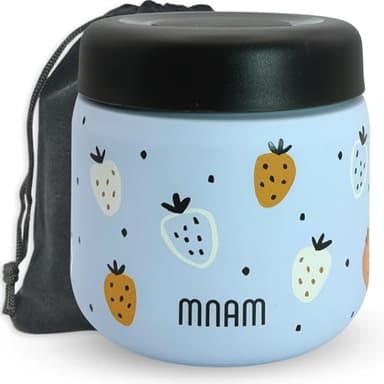 mnam - Thermos Pappa Neonati 400 ml - Porta Pappa Termico Neonati - Contenitore Termico per Alimenti Caldi Pasta - Thermo Bambini - Thermos Svezzamento Portapappa Neonato - Food Thermy (Flaskberry)