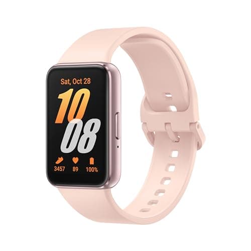 Samsung Galaxy Fit3 (oro rosa), display AMOLED da 40 mm con corpo in alluminio, monitoraggio completo di fitness e salute, batteria fino a 13 giorni con ricarica rapida, 5 ATM e grado di protezione