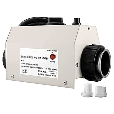 TGHY Riscaldatore Elettrico per Piscina Termostato 2kW 3kW Riscaldatore Elettrico Senza Serbatoio 220V Riscaldatore per Vasca Idromassaggio Spa per Max 2cbm Piscina Interrata Fuori Terra,2kw