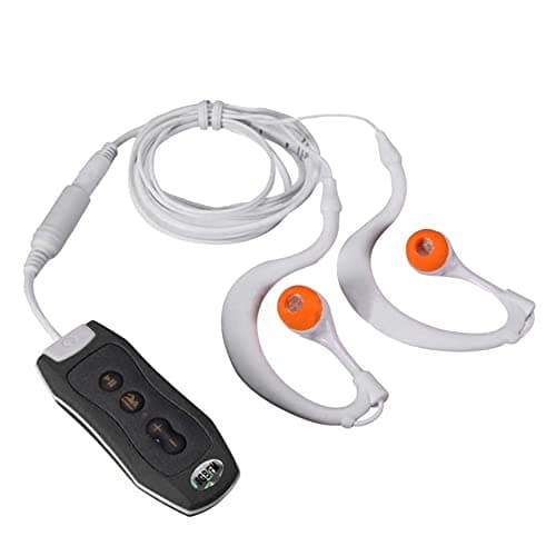 iFutniew Lettore musicale MP3 con Bluetooth e cuffie subacquee per nuoto e sport acquatici, cavo corto 4 GB, nero