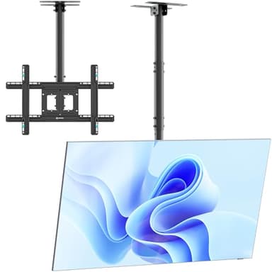 ONKRON Braccio TV da 32 a 80 pollici - Supporto TV Parete e Soffitto con Peso fino a 68 kg - Supporto Schermo a Soffitto Altezza Regolabile e max VESA 600x400 / Staffa Televisore Girevole N1L-B Nero