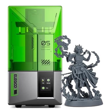 ELEGOO Mars 5 3D, 6,6 pollici, 4K MSLA LCD, livellamento automatico, 70 mm/h, pressione ad alta velocità, sensore meccanico intelligente, protezione da surriscaldamento, grande dimensione di stampa