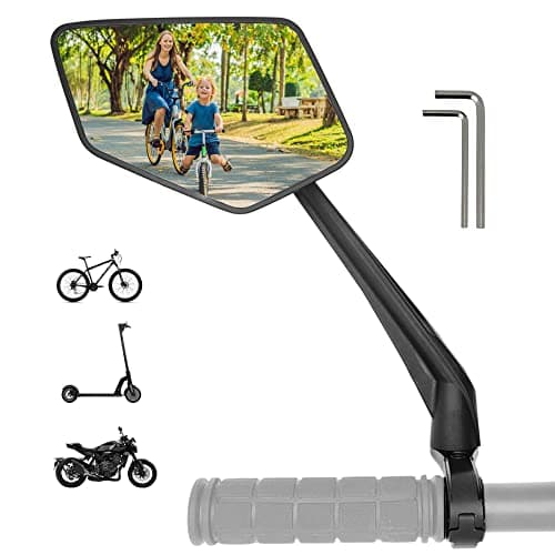 REEZER - Specchietto per bicicletta - Specchietto per bicicletta elettrica - Specchietto per monopattino elettrico - Di alta gamma, compatibile con tutti i modelli - Riflettente - 360° SINISTRA