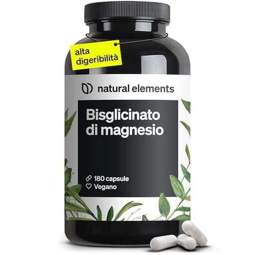 Glicinato di magnesio – 300mg di magnesio elementare/dose giornaliera – scorta per 2 mesi con 180 capsule – magnesio chelato – altamente digeribile, vegano, ad alto dosaggio