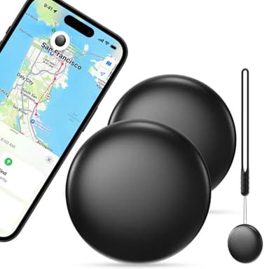 Localizzatore GPS - 2 Pezzi Air Tracker Smart Tag compatibile con "Apple Dov'è" (Solo iOS 14.5+), Localizzatori Bluetooth Trova Chiavi, per Valigia/Gatti/Borsa/Bambini/Cani, Batteria Sostituibile